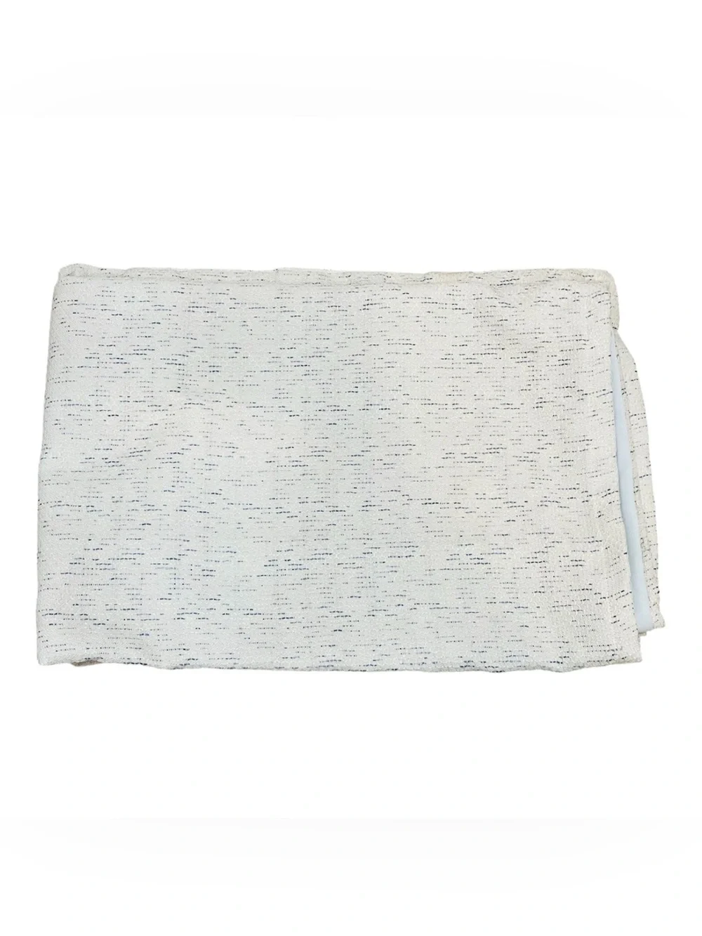 Crème with Blue Speckled Curtains - 2 blackout curtain panels - Home Accents